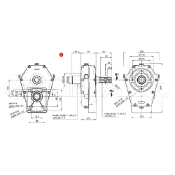 Ag. PTO multiplier gearboxes for gear pumps