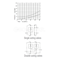 Piloted check Valves, flange-mountable on Cylinder