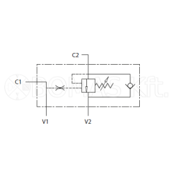 Flange-mounted single-acting overcenter valves