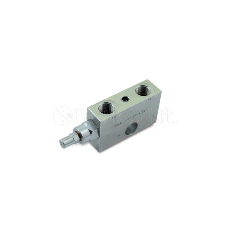 Flange-mounted single-acting overcenter valves