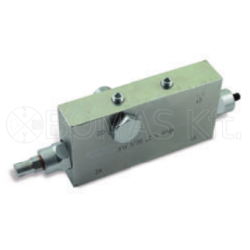 Flange-mounted double-acting overcentre valves