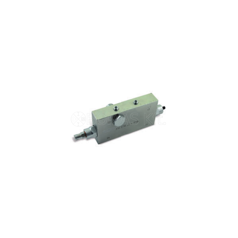 Flange-mounted double-acting overcentre valves