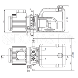 Dock power unit three-phase
