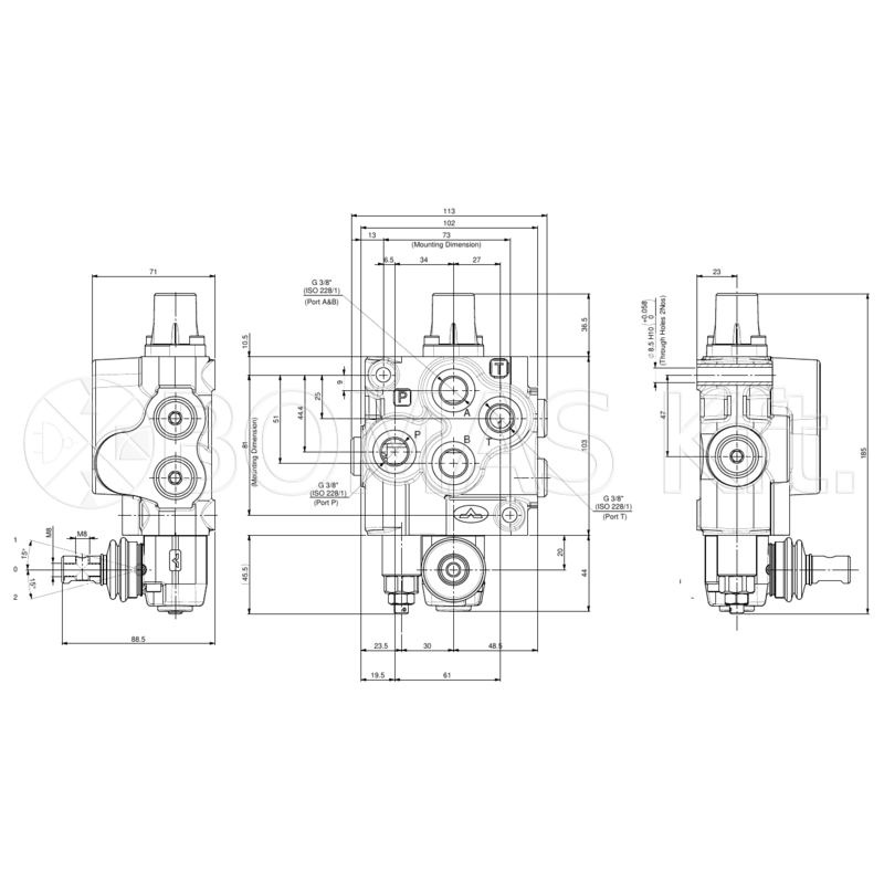 Monoblock Spool Valves - Single spool