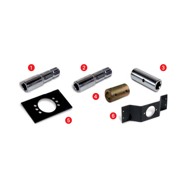 Mounting accessories and shaft sleeves