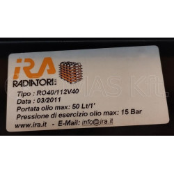 IRA RO40/1 olajhűtő 12V DC ventilátorral
