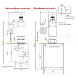 Electric prop. flow divider valve